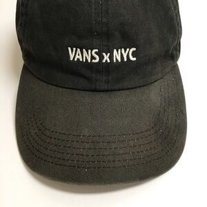 VANS Black Hat Vans x NYC Cap New York City Adjusts Skateboarder Cotton Canvas